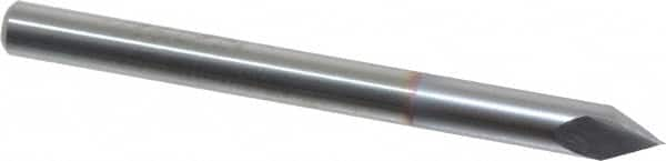 Accupro - 1/8" Diam 2 Flute Single End Solid Carbide Chamfer Mill - Benchmark Tooling