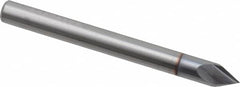 Accupro - 3/16" Diam 2 Flute Single End Solid Carbide Chamfer Mill - Benchmark Tooling