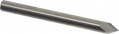 Accupro - 3/16" Diam 2 Flute Single End Solid Carbide Chamfer Mill - Benchmark Tooling