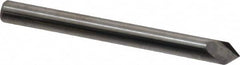 Accupro - 3/16" Diam 2 Flute Single End Solid Carbide Chamfer Mill - Benchmark Tooling