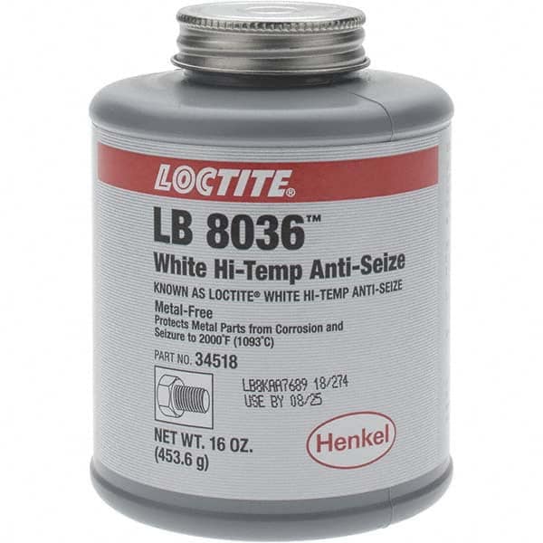 Loctite - 16 oz Brush Top High Temperature Anti-Seize Lubricant - Graphite, 2,000°F - Benchmark Tooling