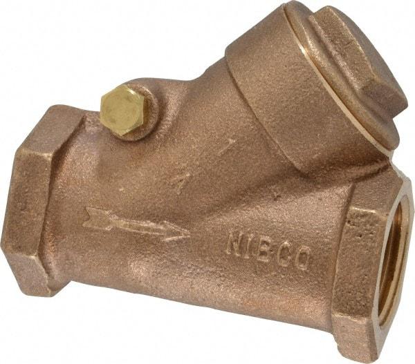 NIBCO - 1" Bronze Check Valve - Y-Pattern, FNPT x FNPT, 600 WOG - Benchmark Tooling