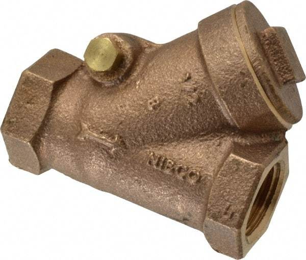 NIBCO - 1/2" Bronze Check Valve - Y-Pattern, FNPT x FNPT, 600 WOG - Benchmark Tooling