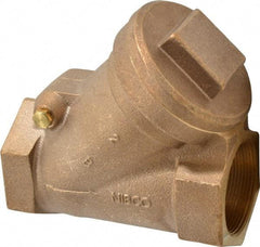 NIBCO - 2" Bronze Check Valve - Y-Pattern, FNPT x FNPT, 600 WOG - Benchmark Tooling