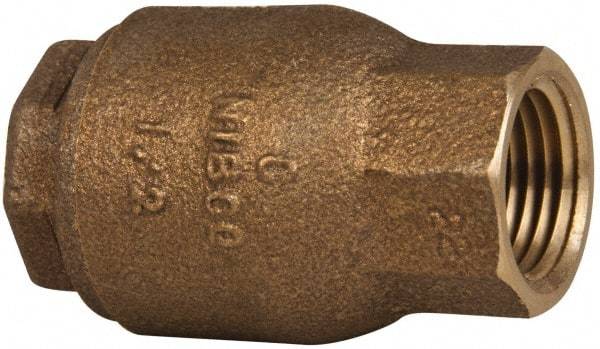 NIBCO - 1/2" Bronze Check Valve - Inline, FNPT x FNPT, 250 WOG - Benchmark Tooling