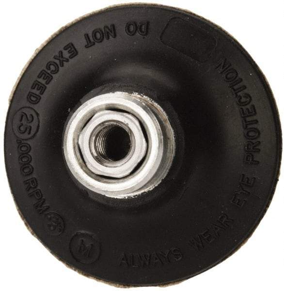 Standard Abrasives - 2" Diam Quick-Change Type R Disc Backing Pad - 1/4" Shank Diam, Medium Density, 25,000 RPM, Lockit Compatible - Benchmark Tooling