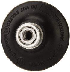 Standard Abrasives - 2" Diam Quick-Change Type R Disc Backing Pad - 1/4" Shank Diam, Medium Density, 25,000 RPM, Lockit Compatible - Benchmark Tooling