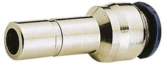 Alpha Technologies - 1/4" Outside Diam, Nickel Plated Brass Push-to-Connect Straight Reducer - 250 Max psi, Tube to Stem Connection, Buna O-Ring - Benchmark Tooling