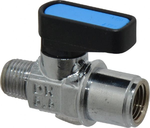Aignep USA - 1/8" Pipe, Brass Miniature Ball Valve - Benchmark Tooling