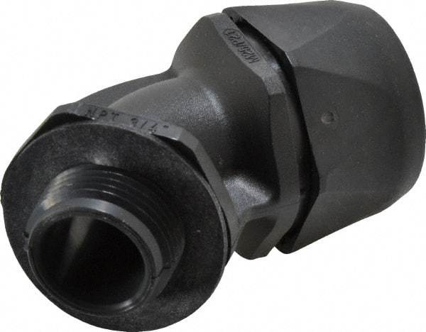 Murrplastik - 3/4" Trade, Nylon Compression Angled Liquidtight Conduit Connector - Noninsulated - Benchmark Tooling