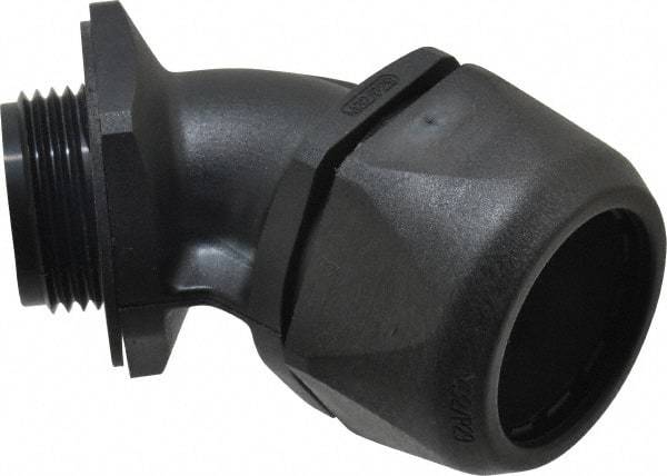 Murrplastik - 1" Trade, Nylon Compression Angled Liquidtight Conduit Connector - Noninsulated - Benchmark Tooling