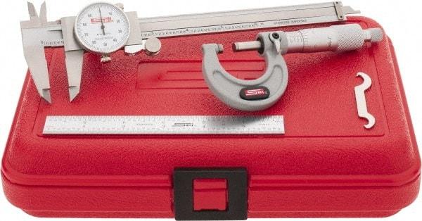 SPI - 3 Piece, Machinist Caliper and Micrometer Tool Kit - Benchmark Tooling