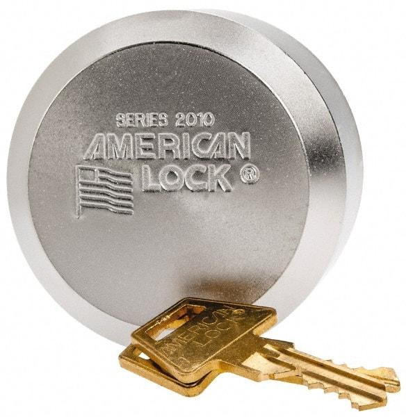 American Lock - Keyed Different Padlock - 3/8" Shackle Diam, Steel - Benchmark Tooling