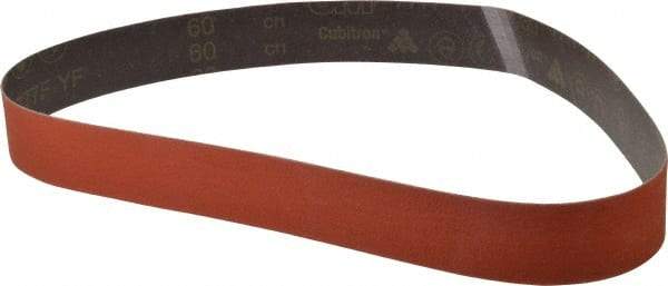 3M - 2" Wide x 48" OAL, 60 Grit, Ceramic Abrasive Belt - Ceramic, Medium, Coated, YF Weighted Cloth Backing, Wet/Dry, Series 777F - Benchmark Tooling