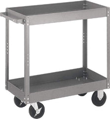 Quantum Storage - 500 Lb Capacity, 30" Wide x 16" Long x 32" High Standard Utility Cart - 3 Shelf, Steel - Benchmark Tooling