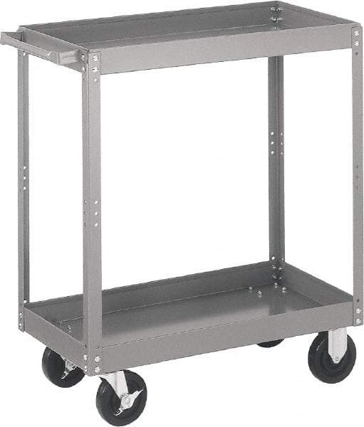 Quantum Storage - 1,000 Lb Capacity, 36" Wide x 18" Long x 35" High Standard Utility Cart - 3 Shelf, Steel - Benchmark Tooling