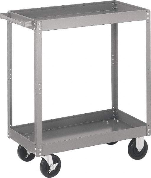 Quantum Storage - 1,000 Lb Capacity, 36" Wide x 24" Long x 35" High Standard Utility Cart - 3 Shelf, Steel - Benchmark Tooling