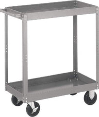 Quantum Storage - 1,000 Lb Capacity, 30" Wide x 16" Long x 35" High Standard Utility Cart - 3 Shelf, Steel - Benchmark Tooling