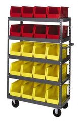 Quantum Storage - 1,000 Lb Capacity, 36" Wide x 18" Long x 57" High Shelf Cart - 5 Shelf, Steel - Benchmark Tooling