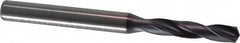 Kennametal - 4.8006mm 140° Spiral Flute Solid Carbide Screw Machine Drill Bit - Multilayer TiAlN Finish, Right Hand Cut, 28mm Flute Length, 66mm OAL, Standard Point, Straight Shank - Benchmark Tooling