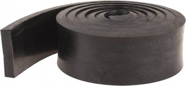 Made in USA - 3/8" Thick x 2" Wide x 60" Long, Neoprene Rubber Strip - Stock Length, 40 Shore A Durometer, 1,000 to 1,200 psi Tensile Strength, -40 to 212°F, Black - Benchmark Tooling