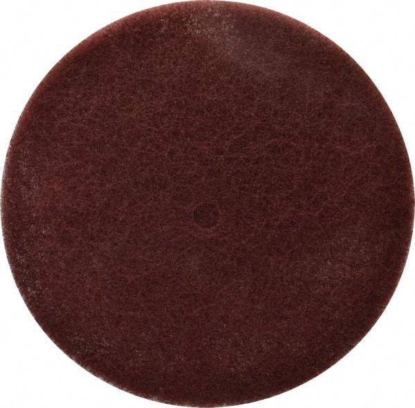 3M - 8" Very Fine Grade Aluminum Oxide Deburring Disc - 1/2" Center Hole, Arbor Connection, Maroon, 3,000 Max RPM - Benchmark Tooling