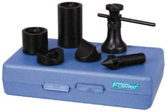 Fowler - 7 Piece, 2-1/4 to 3-3/8" High, 1,000 Lb Capacity Screw Jack Set - 2-1/4 to 3-3/8" Measuring Range - Benchmark Tooling