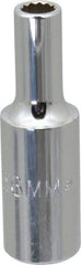 Proto - 3/8" Drive, Deep Hand Socket - 12 Points, 2-1/8" OAL, Chrome Vanadium, Chrome Finish - Benchmark Tooling