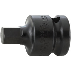 Impact Hex & Torx Bit Sockets; Drive Size: 1/2 in; Hex Size (mm): 8.00; Bit Length (Decimal Inch): 0.6000; Overall Length (Decimal Inch): 1.5000; Overall Length (Inch): 1-1/2; Material: Steel; Finish: Gunmetal; Insulated: No; Non-sparking: No; Tether Styl