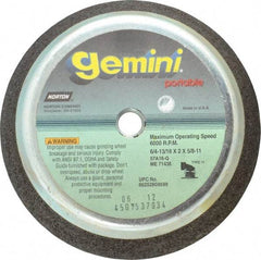 Norton - 6" Diam, 2" Overall Thickness, 16 Grit, Type 11 Tool & Cutter Grinding Wheel - Very Coarse Grade, Aluminum Oxide, Q Hardness, 6,000 RPM - Benchmark Tooling