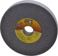 Norton - 7" Diam x 1-1/4" Hole x 1" Thick, J Hardness, 46 Grit Surface Grinding Wheel - Aluminum Oxide, Type 1, Coarse Grade, 3,600 Max RPM, Vitrified Bond, No Recess - Benchmark Tooling