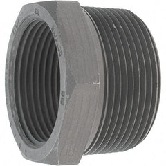 Made in USA - Size 1-1/2 x 1-1/4", Class 3,000, Forged Carbon Steel Black Pipe Hex Bushing - 3,000 psi, Threaded End Connection - Benchmark Tooling