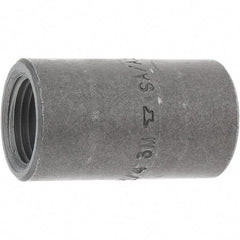 Made in USA - Size 3/8 x 1/4", Class 3,000, Forged Carbon Steel Black Pipe Reducing Coupling - 3,000 psi, Threaded End Connection - Benchmark Tooling