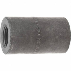 Made in USA - Size 1/2 x 3/8", Class 3,000, Forged Carbon Steel Black Pipe Reducing Coupling - 3,000 psi, Threaded End Connection - Benchmark Tooling