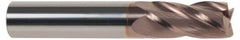 SGS - 7/64", 3/8" LOC, 1/8" Shank Diam, 1-1/2" OAL, 4 Flute, Solid Carbide Square End Mill - Single End, TiCN Finish, Spiral Flute, 30° Helix, Centercutting, Right Hand Cut, Right Hand Flute, Series 1 - Benchmark Tooling