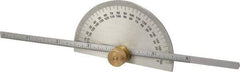Value Collection - 0 to 6 Inch Rule Measurement Range, 0 to 180° Angle Measurement Range, Half Round Head Stainless Steel (Rule); Steel (Head) Protractor and Depth Gage - Accurate up to 0.5°, 1° Angle Graduation - Benchmark Tooling