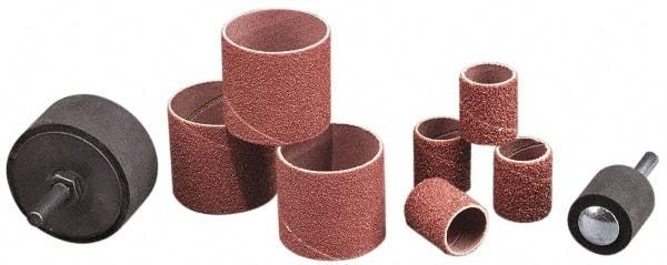 Made in USA - 150 Grit Aluminum Oxide Coated Spiral Band - 2" Diam x 9" Wide, Very Fine Grade - Benchmark Tooling