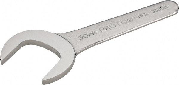 Proto - 50mm Standard Service Open End Wrench - 8-1/2" OAL, Single End, Satin Finish, 30° Head Angle - Benchmark Tooling