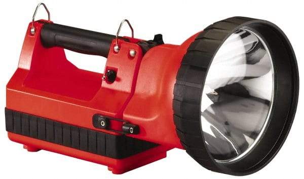 Streamlight - Xenon Bulb, Spotlight/Lantern Flashlight - Orange Plastic Body, 1 Lead-Acid Battery Included - Benchmark Tooling