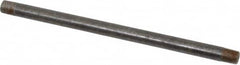 Made in USA - Schedule 80, 1/8" Diam x 7" Long Black Pipe Nipple - Threaded - Benchmark Tooling