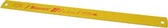 Starrett - 17" Long, 10 Teeth per Inch, Bi-Metal Power Hacksaw Blade - Toothed Edge, 1-3/8" Wide x 0.062" Thick - Benchmark Tooling