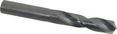 Hertel - 0.404" 135° Spiral Flute High Speed Steel Screw Machine Drill Bit - Oxide Finish, Right Hand Cut, 1-15/16" Flute Length, 3-5/16" OAL, Split Point, Straight Shank - Benchmark Tooling
