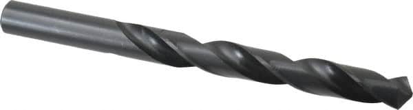 Hertel - 9/16" 118° High Speed Steel Jobber Drill - Oxide Finish, Right Hand Cut, Spiral Flute, Straight Shank, 6-5/8" OAL, Standard Point - Benchmark Tooling