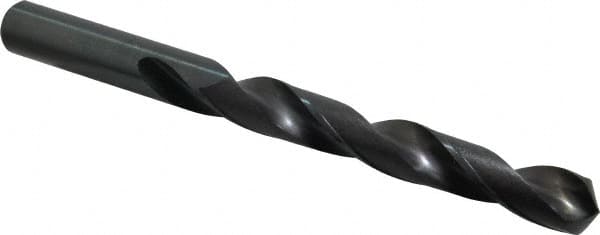 Hertel - 5/8" 118° High Speed Steel Jobber Drill - Oxide Finish, Right Hand Cut, Spiral Flute, Straight Shank, 7-1/8" OAL, Standard Point - Benchmark Tooling