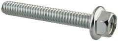 Value Collection - 1/4-20 UNC, 1-3/4" Length Under Head, Hex Drive Flange Bolt - 1-3/4" Thread Length, Grade 5 Steel, Serrated Flange, Zinc-Plated Finish - Benchmark Tooling