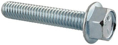 Value Collection - 5/16-18 UNC, 1-3/4" Length Under Head, Hex Drive Flange Bolt - 1-3/4" Thread Length, Grade 5 Steel, Serrated Flange, Zinc-Plated Finish - Benchmark Tooling