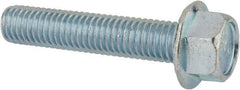 Value Collection - 1/2-13 UNC, 2-1/2" Length Under Head, Hex Drive Flange Bolt - 2-1/2" Thread Length, Grade 5 Steel, Serrated Flange, Zinc-Plated Finish - Benchmark Tooling