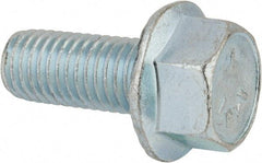 Value Collection - 5/8-11 UNC, 1-1/2" Length Under Head, Hex Drive Flange Bolt - 1-1/2" Thread Length, Grade 5 Steel, Serrated Flange, Zinc-Plated Finish - Benchmark Tooling