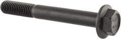 Value Collection - M10x1.50 Metric Coarse, 80mm Length Under Head, Hex Drive Flange Bolt - 35mm Thread Length, Grade 10.9 Alloy Steel, Smooth Flange, Phosphate & Oil Finish - Benchmark Tooling