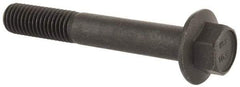 Value Collection - M12x1.75 Metric Coarse, 80mm Length Under Head, Hex Drive Flange Bolt - 40mm Thread Length, Grade 10.9 Alloy Steel, Smooth Flange, Phosphate & Oil Finish - Benchmark Tooling